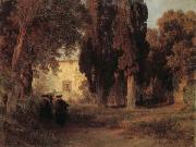 Oswald achenbach Monastery Garden oil painting reproduction